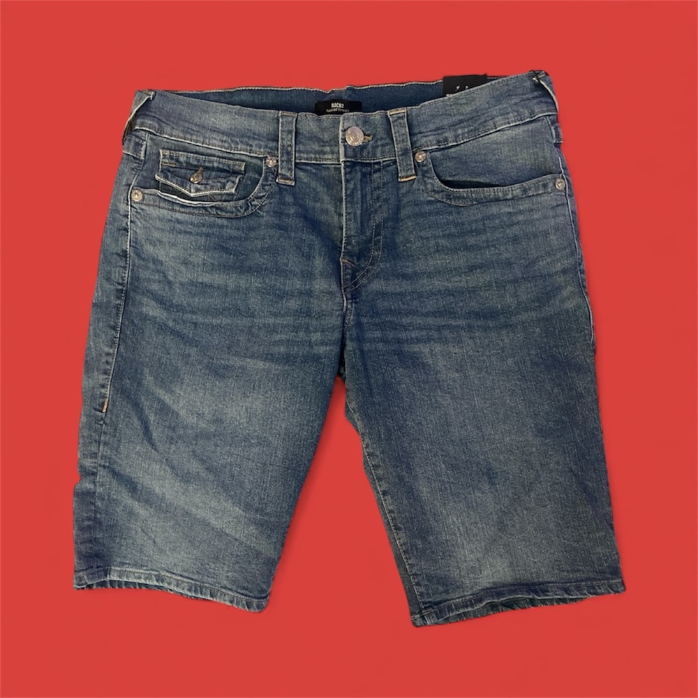 True Religion Classic Blue Denim Men's Shorts
